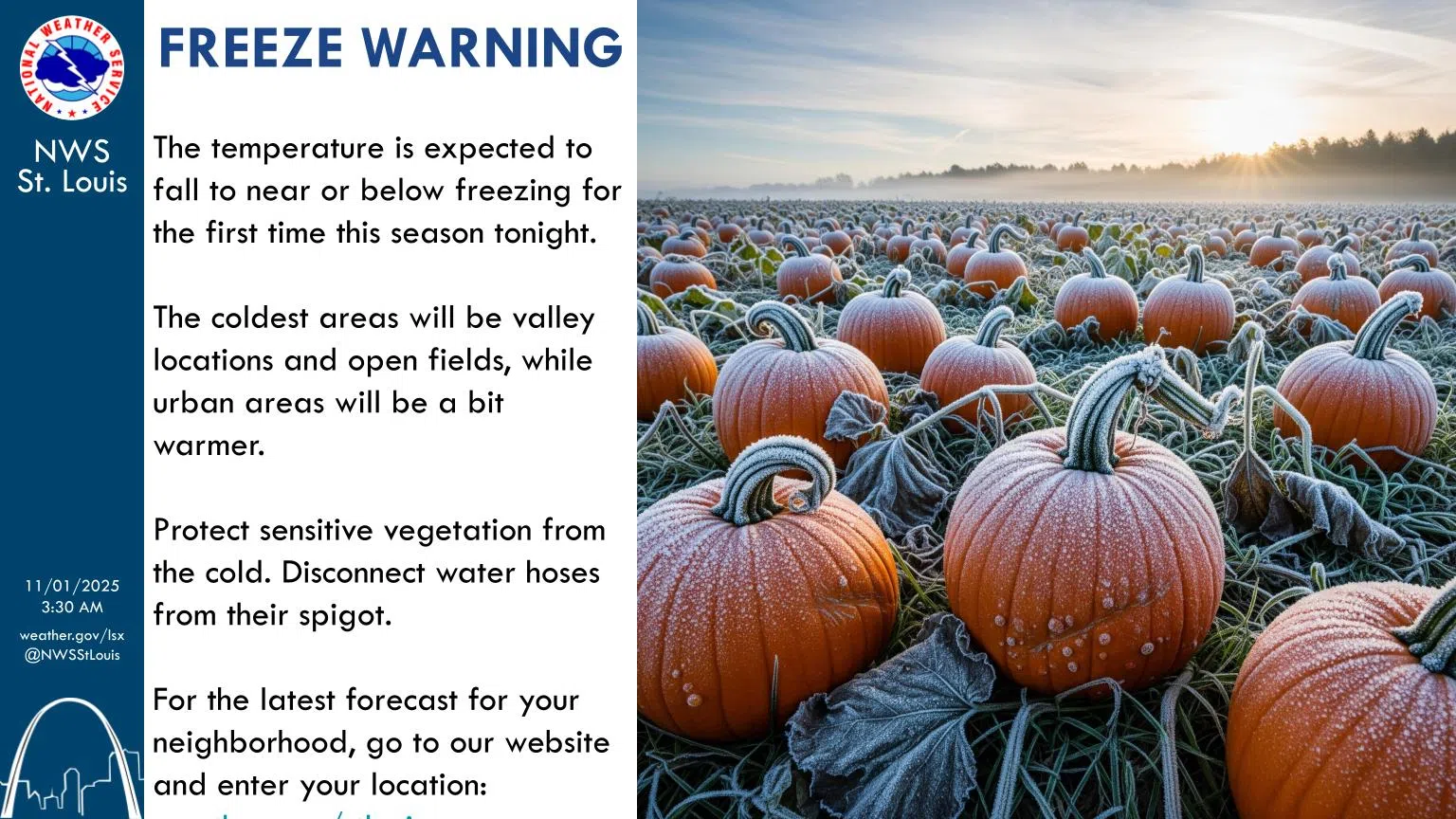 Could see an Isolated Shower this Afternoon, We will drop below Freezing Tonight