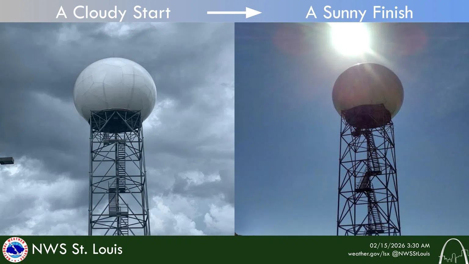 Rain has moved on---We'll see gradually clearing skies & mild conditions today