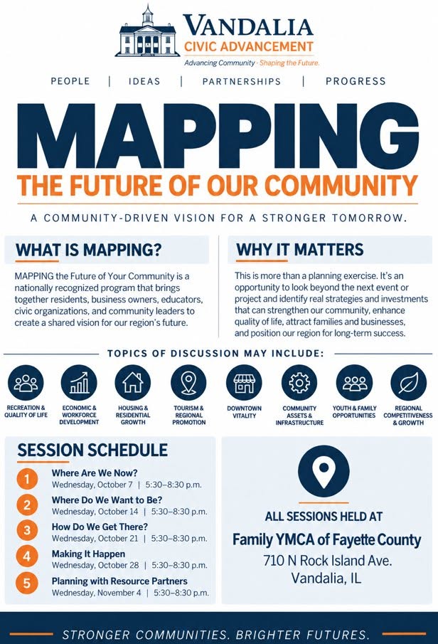 Vandalia Mayor talks "Mapping the Future of Our Community" Program