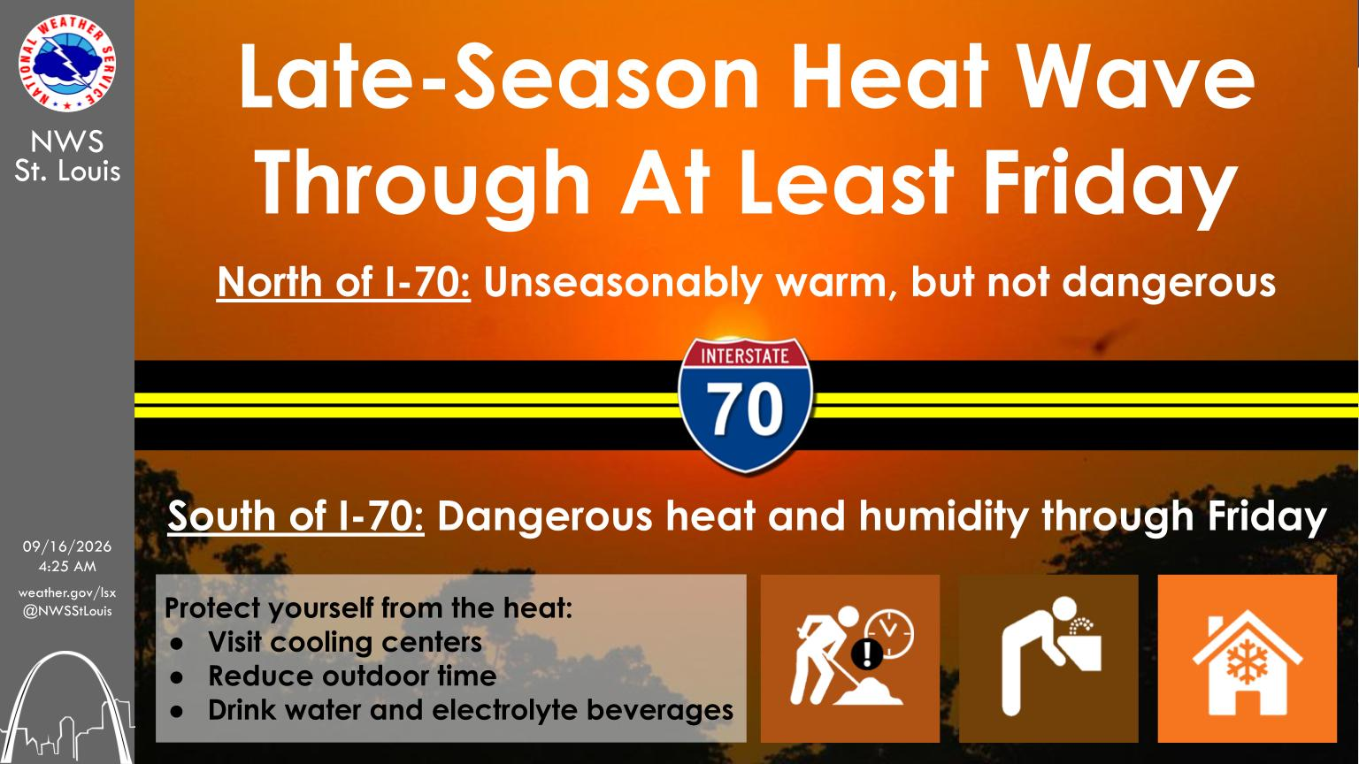 Heat Wave Continues today and for the remainder of the work week