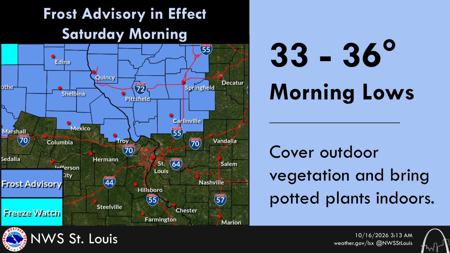 Mostly Cloudy, Windy & Cooler Today--Temps in the 30's for Tonight