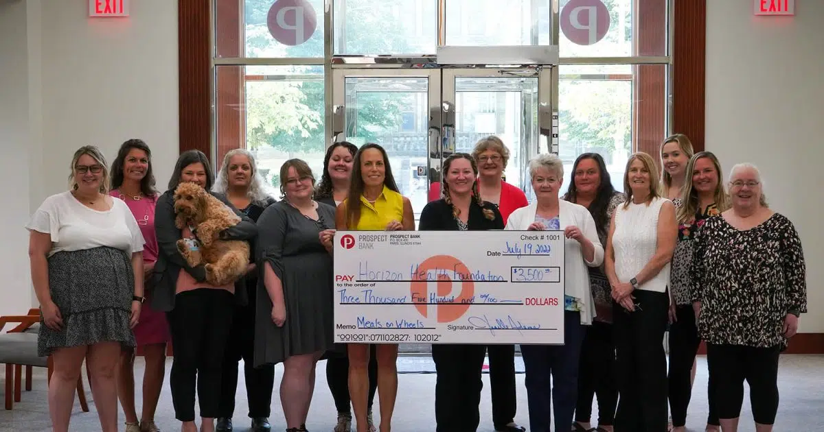 Prospect Bank Continues to Support Horizon Health Meals Program