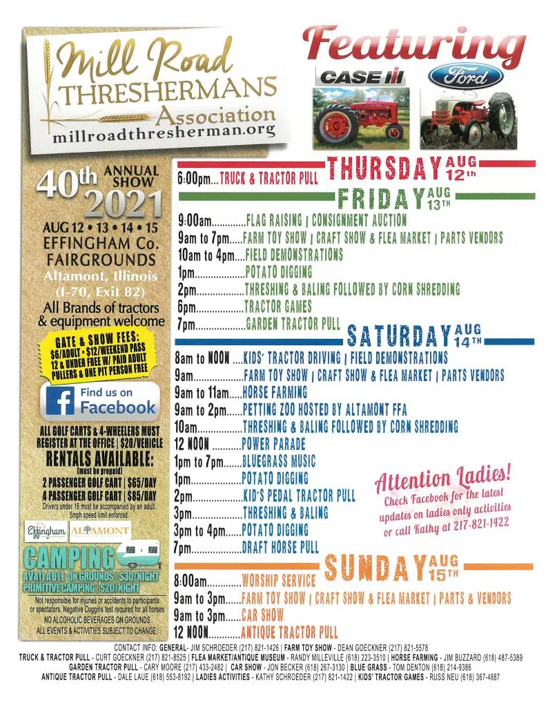 40th Annual Mill Road Thresherman Show 2021 Effingham Radio