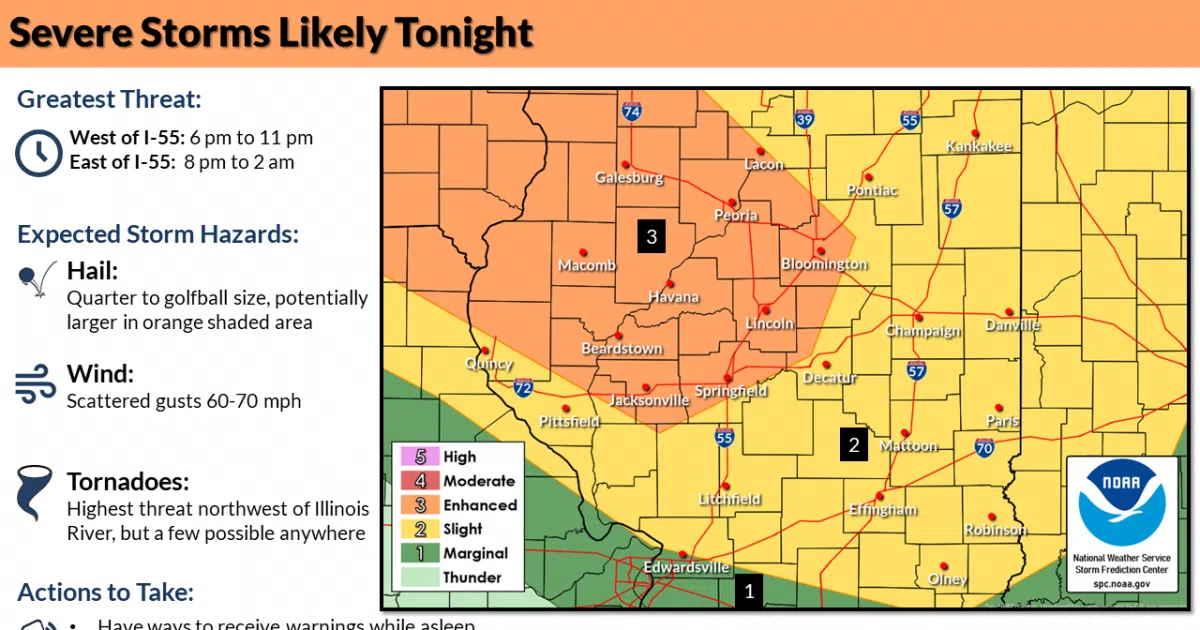 Severe Weather Likely For Most Of The Area Tonight Effingham Radio