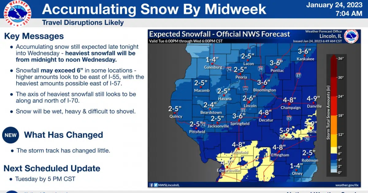 Updated Forecast Shows More Snowfall Expected; Winter Storm Warning