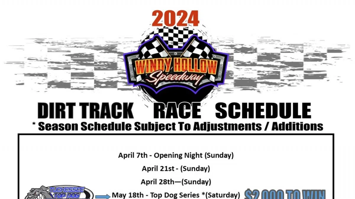 Windy Hollow Speedway Announces 2024 Schedule Owensboro Radio   2024 Dirt Track Race Schedule Top Dog Rpm Flat Track Features Added 1200x675 