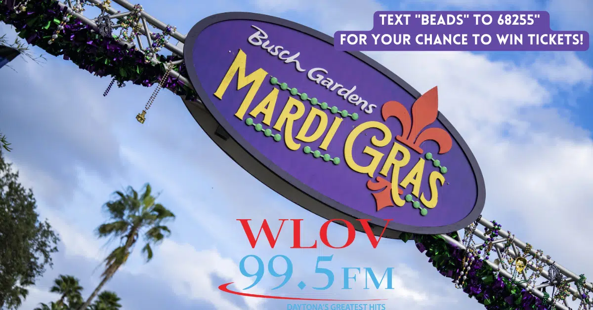 99.5 WLOV Wants TO Send You To BUSCH GARDENS MARDI GRAS | Text "BEADS" To 68255 For Your Chance TO Win Tickets!
