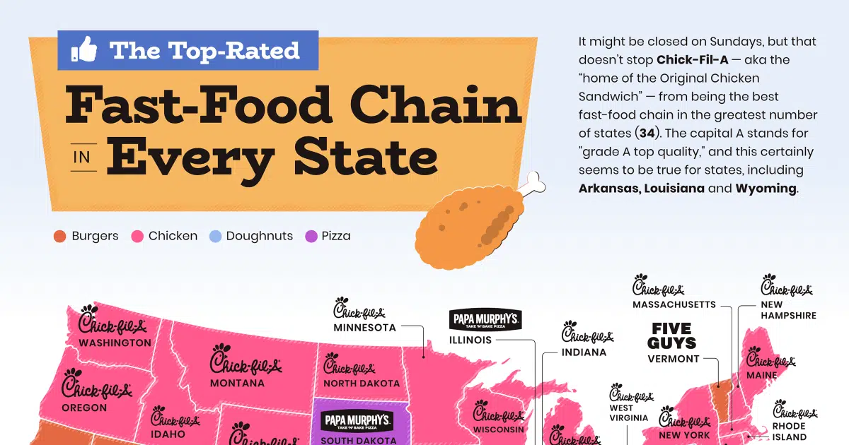 The Most and Least Popular Fast Food Chains in Every State