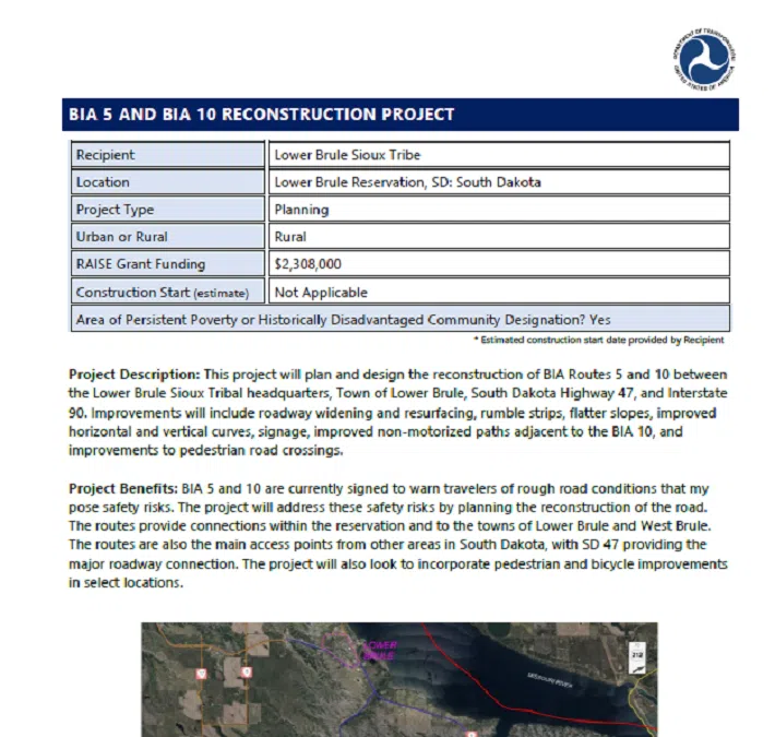 USDOT sends 31.6M in infrastructure grants to South Dakota; Projects