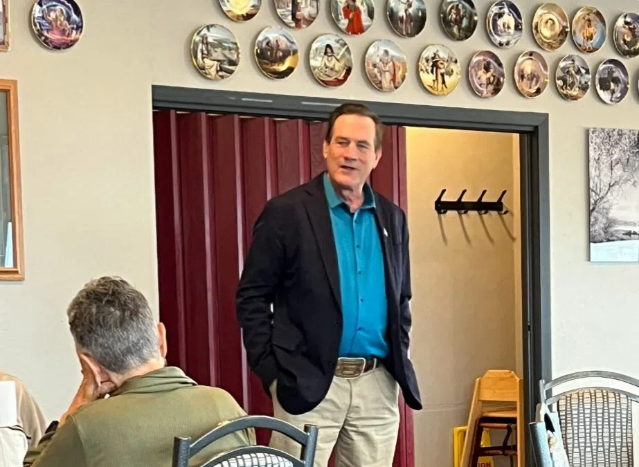 Governor Larry Rhoden stops in Mobridge on his Open For Opportunity Tour