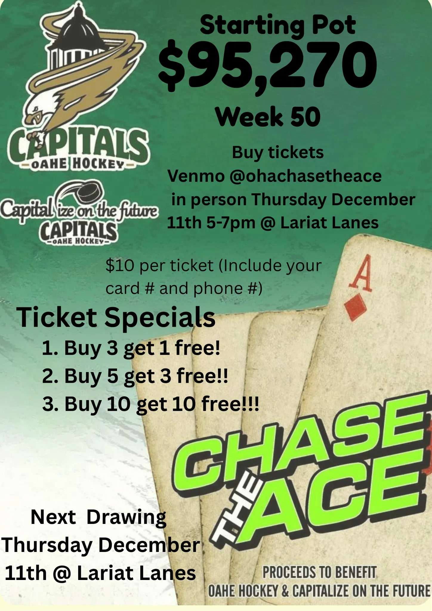 Oahe Youth Hockey Chase the Ace