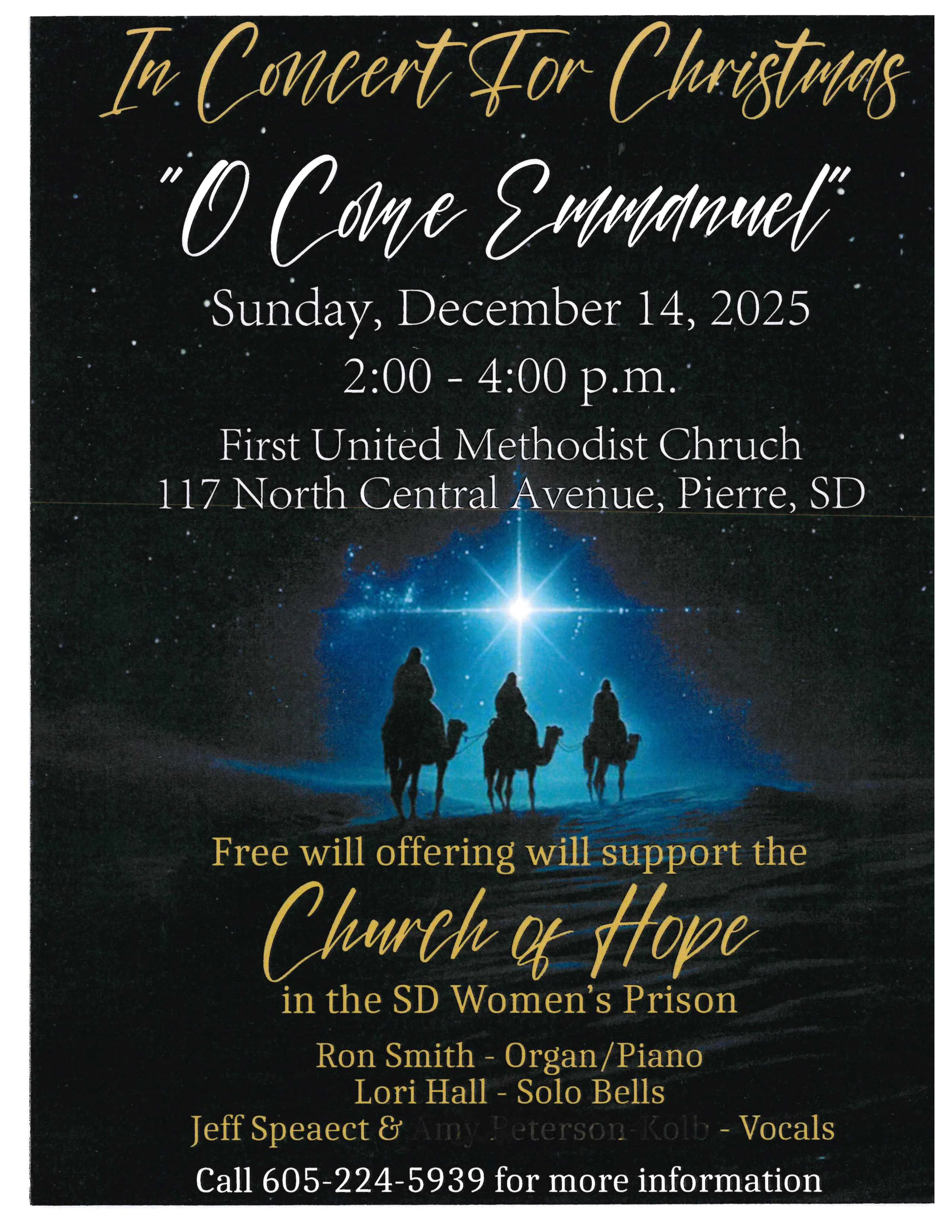 In Concert for Christmas flyer