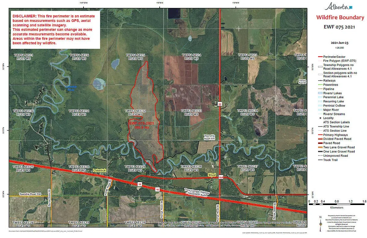 Evacuation Order Lifted in Yellowhead County