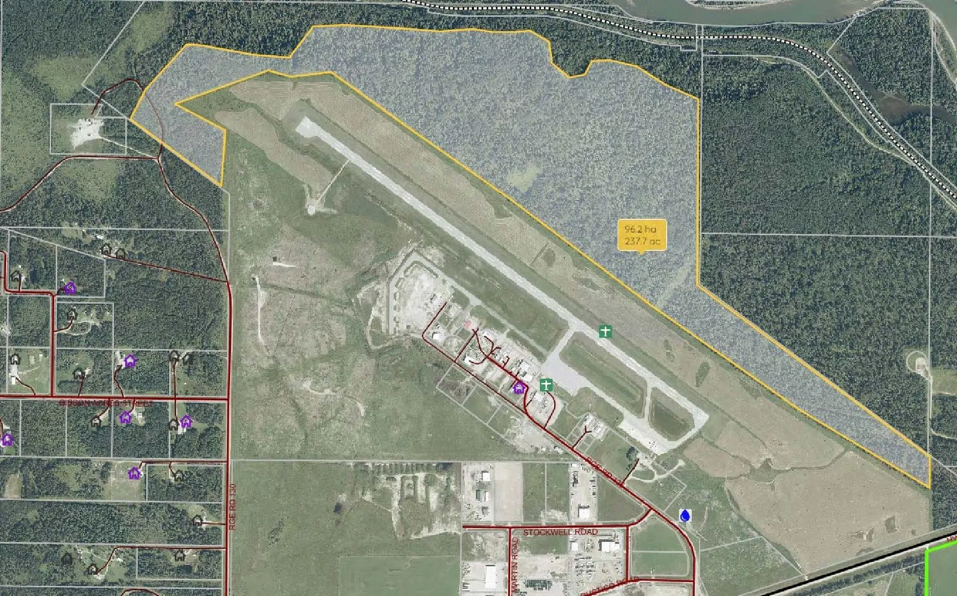 Woodlands County to do some logging by Whitecourt Airport XM 105