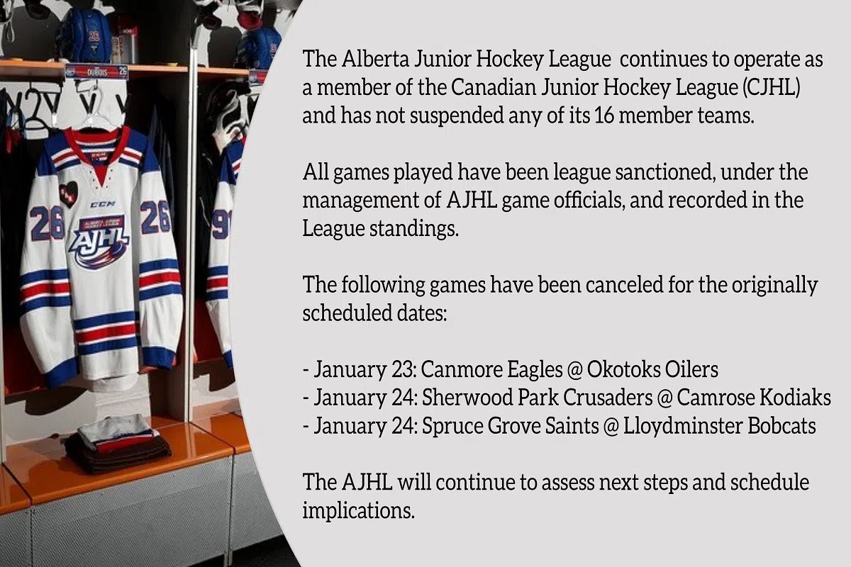 Full statement from the AJHL