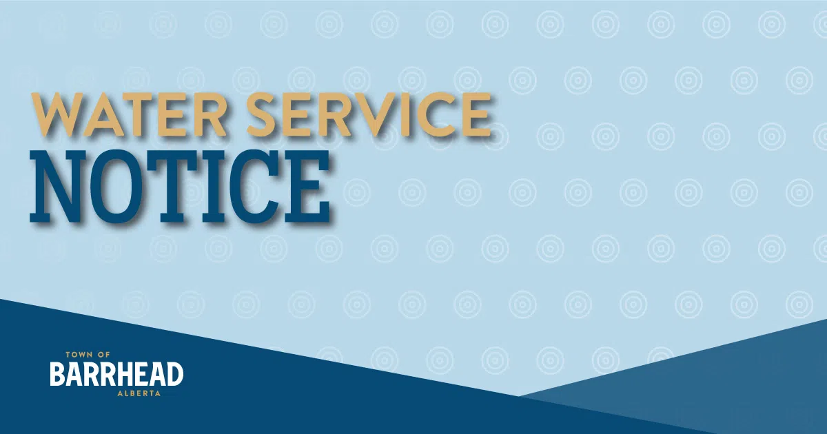 Water main break in Town of Barrhead