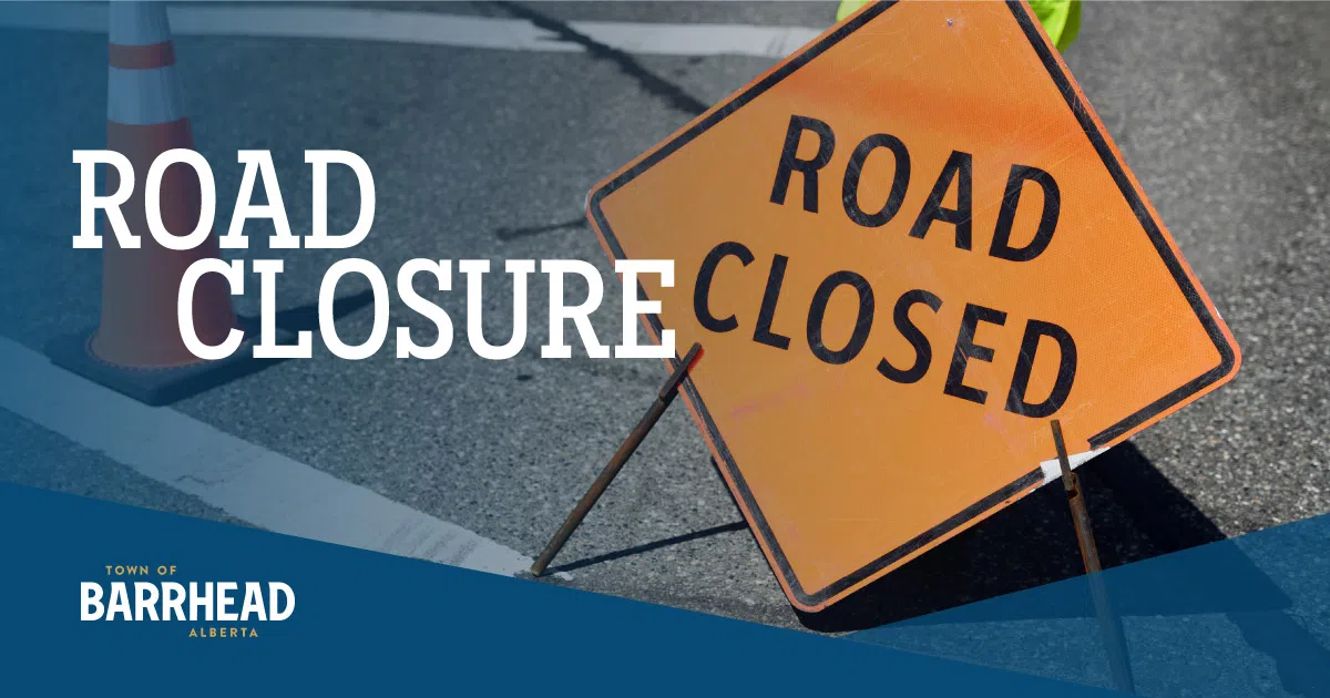 Town of Barrhead road closure: 50 Avenue