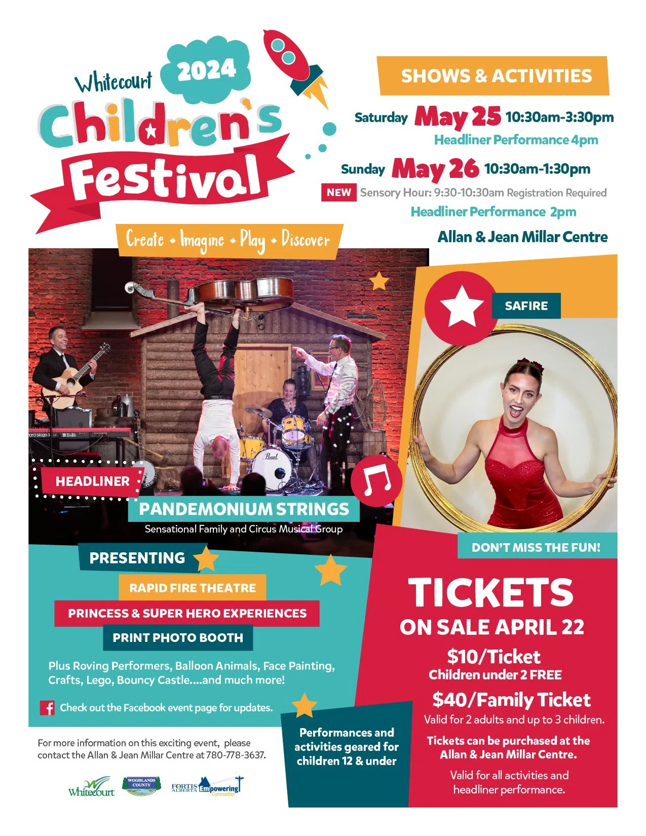 Tickets on sale now for 2024 Whitecourt Children's Festival