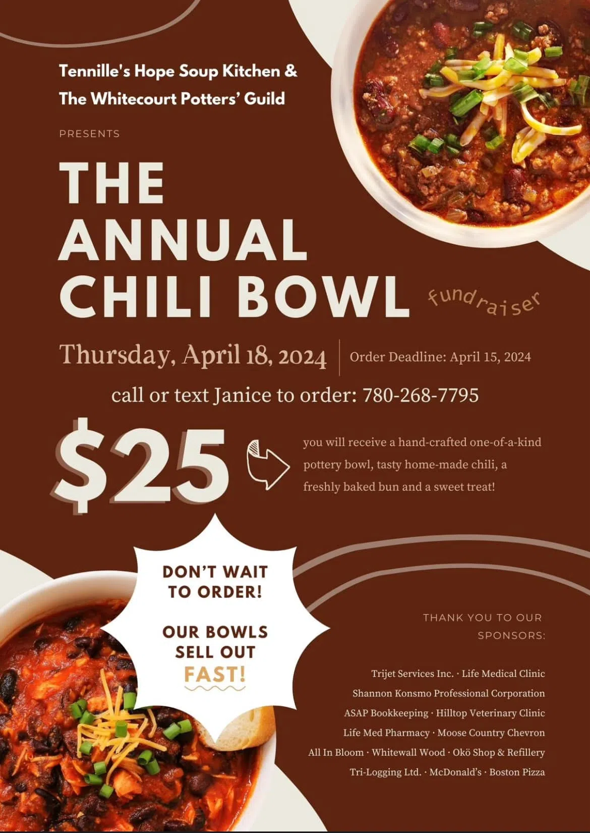 Whitecourt Potters Guild and Tennille’s Hope Soup Kitchen partner for