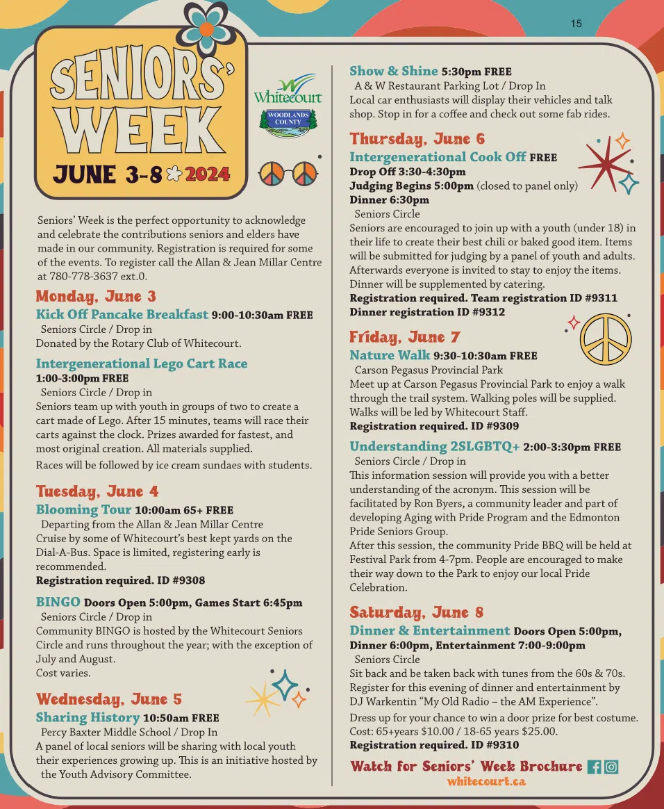 Seniors Week to be celebrated in Whitecourt in June