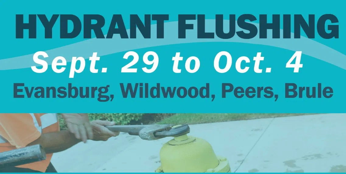 Hydrant flushing underway in several Yellowhead County communities XM 105