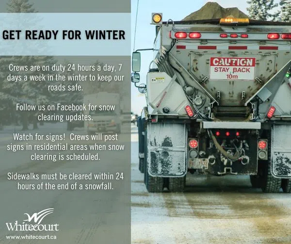 Snow clearing responsibilities for Whitecourt residents