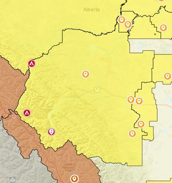 Fire Advisory issues for Rocky Mountain House Forest Area