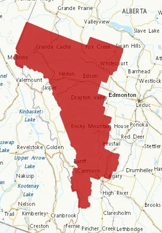 Snowfall Warning issued for Woodlands and Yellowhead counties