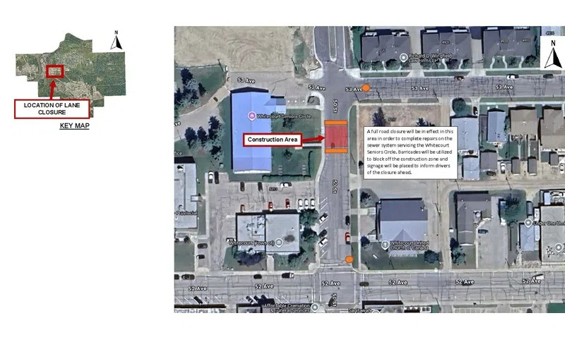 Whitecourt traffic advisory: 50 Street repair closure begins Friday morning