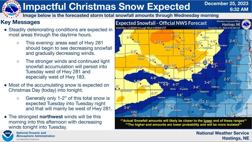 Christmas Blizzard 2023 1340 KGFW The Information Channel