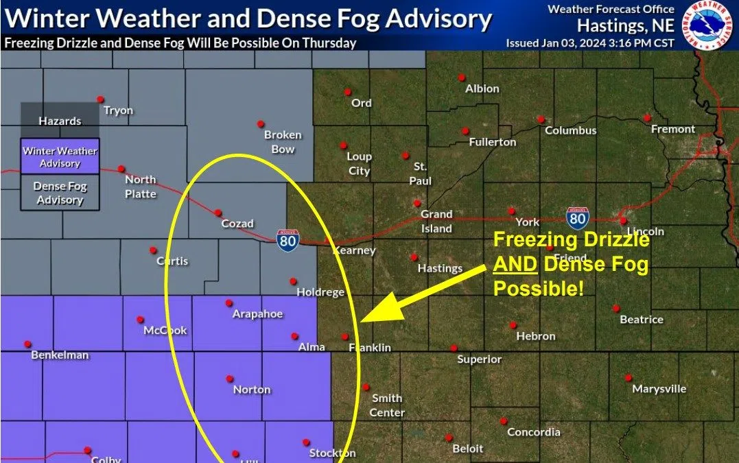 Freezing Drizzle, Dense Fog Possible For Areas West Of Highway 281 ...