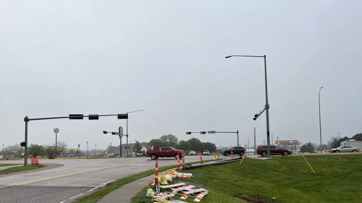 Traffic signal pole on US 281 in Hastings to be replaced after February