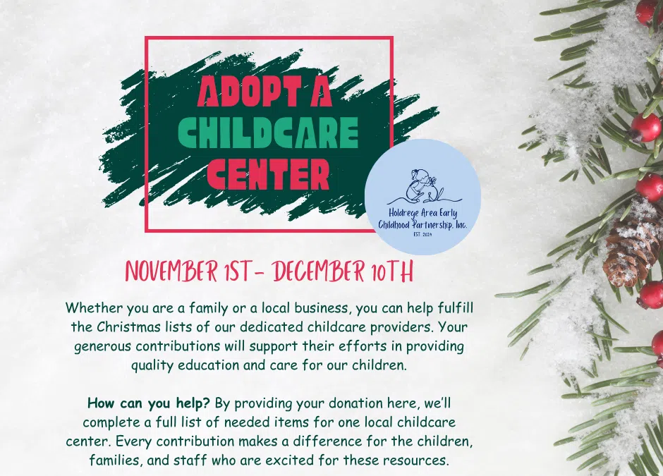 Holdrege Area Early Childhood Partnership invites community to "Adopt a Childcare Center"
