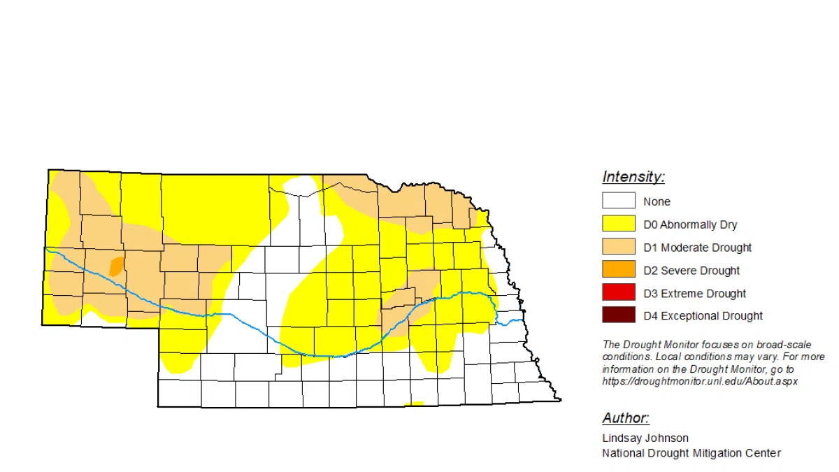 Large temperature swings, little precipitation for central Nebraska