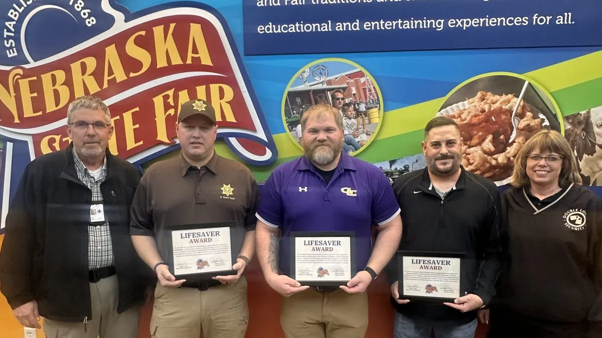 Nebraska State Fair presents Lifesaving Award to three officers for heroic response