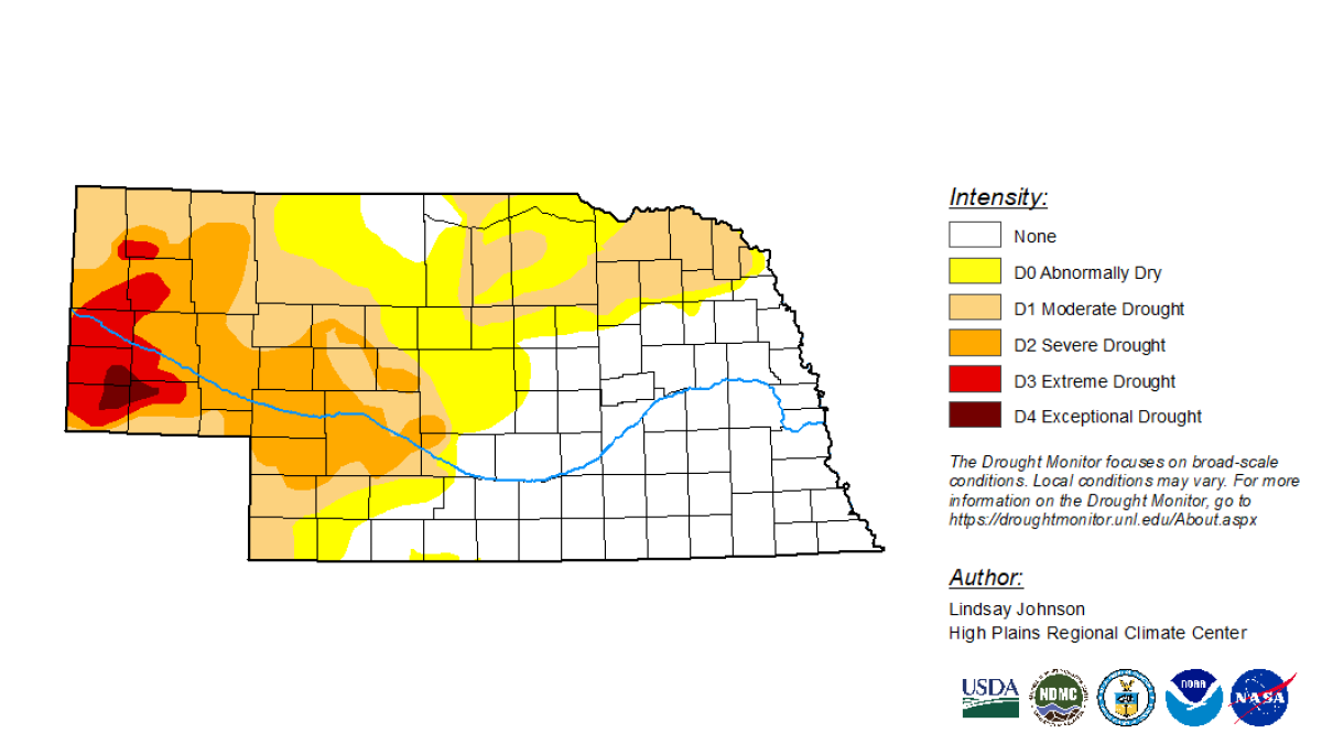 Drought conditions across central Nebraska slowly being eased from east to west