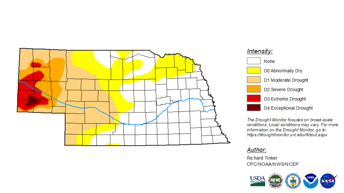 Severe Drought Removed From West Central Nebraska Counties