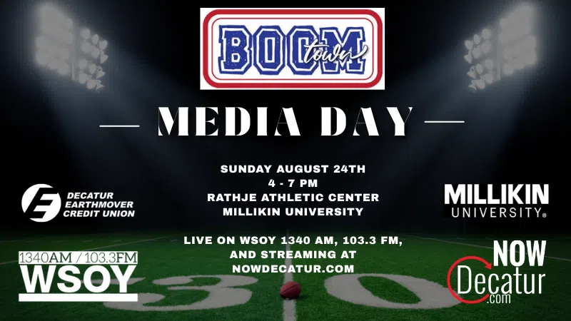 Feature: https://nowdecatur.com/2025/08/19/boomtown-media-day-presented-by-decatur-earthmover-credit-union-and-millikin-university/