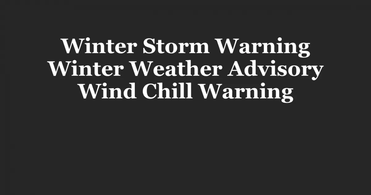 UPDATE Winter Storm Warning Cancelled NWS Thursday Morning Winter Storm Update KLIN News