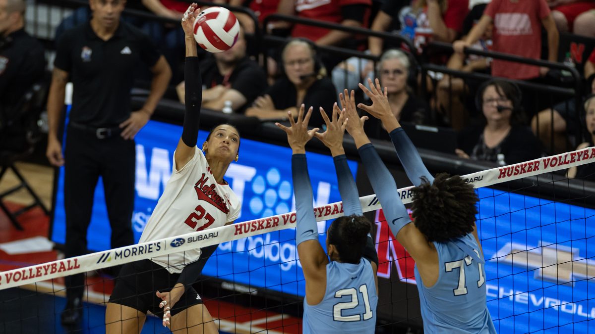No. 1 Huskers serve to four-set win over No. 25 Carolina