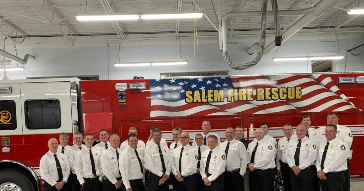 Salem Firemen Help Get One Person out of Pickup Following Two Vehicle Crash