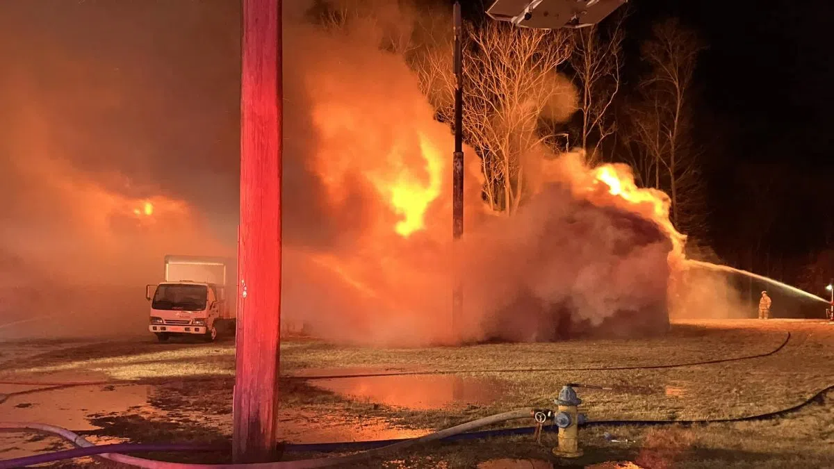 Fire destroys Mt. Vernon business in the early morning hours