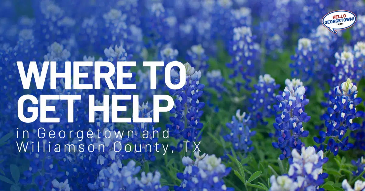 Where to Get Help in Georgetown and Williamson County Hello