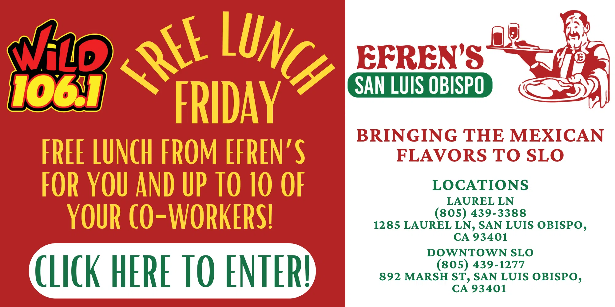 Feature: https://wild1061.com/freelunchfriday