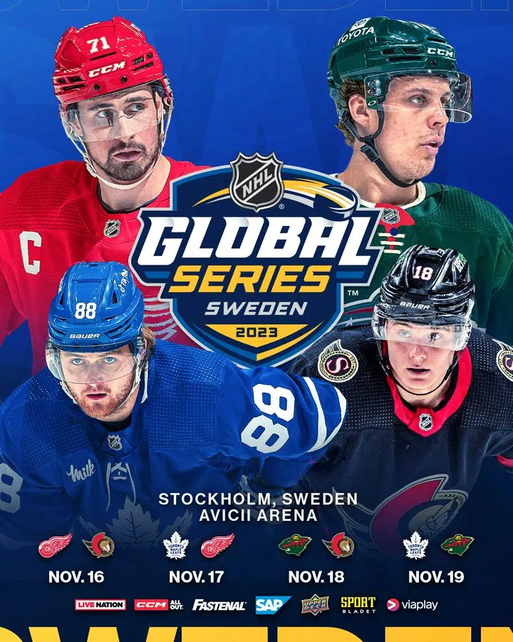 2023 NHL Global Series Sweden Begins