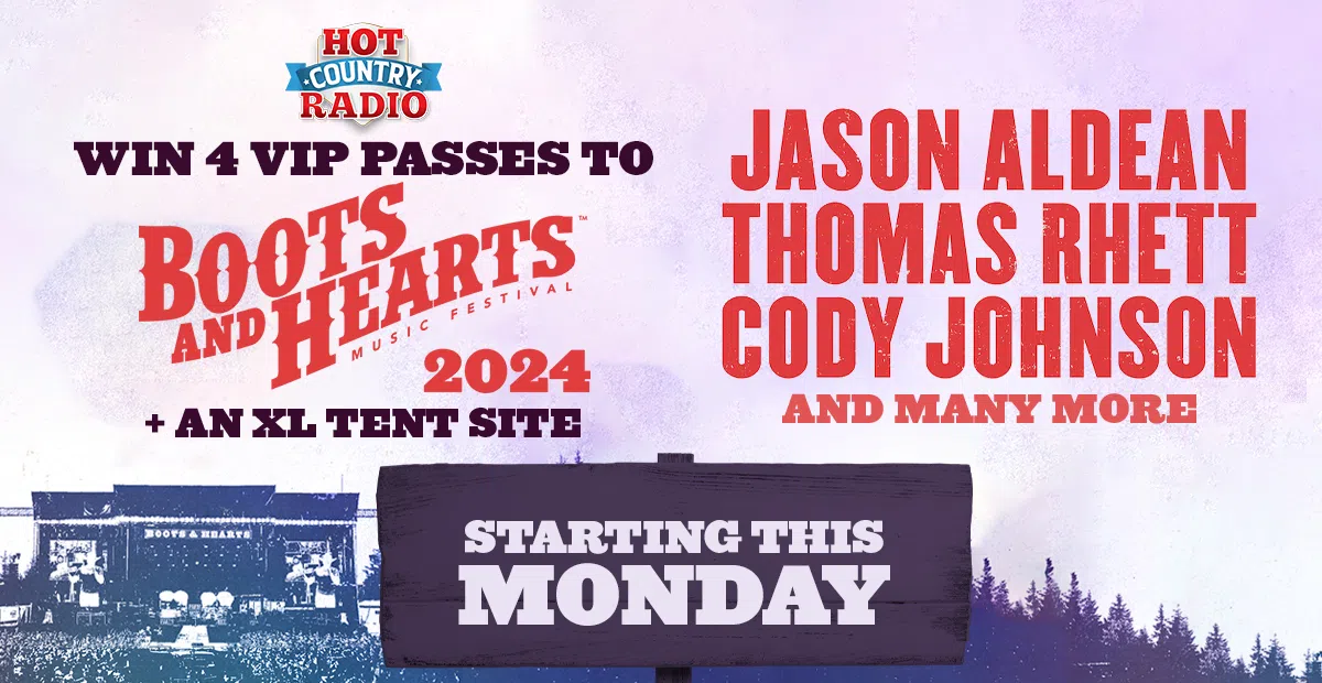 Feature: https://hotcountry1077.ca/win/win-a-vip-experience-at-boots-and-hearts-2024-starting-on-monday/