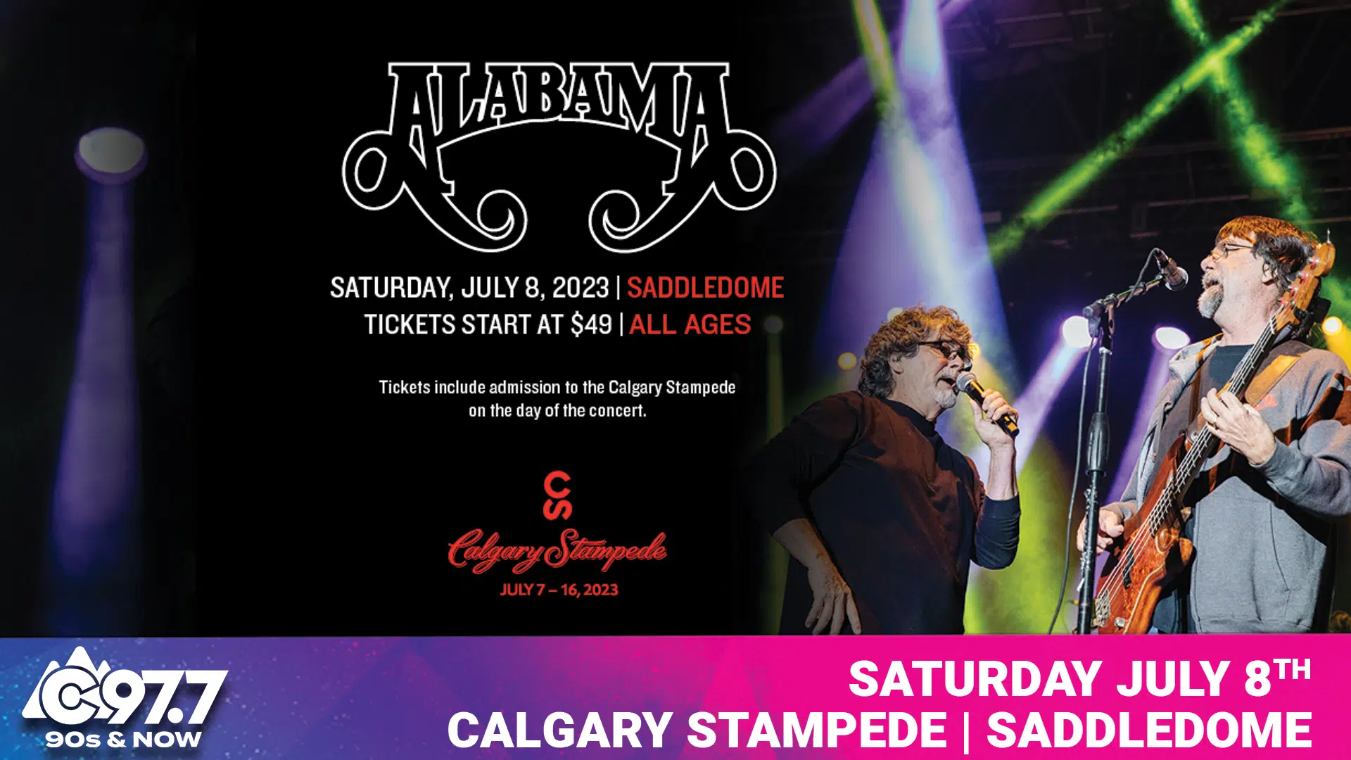 Alabama at Calgary Stampede | C97.7 - 90s and NOW