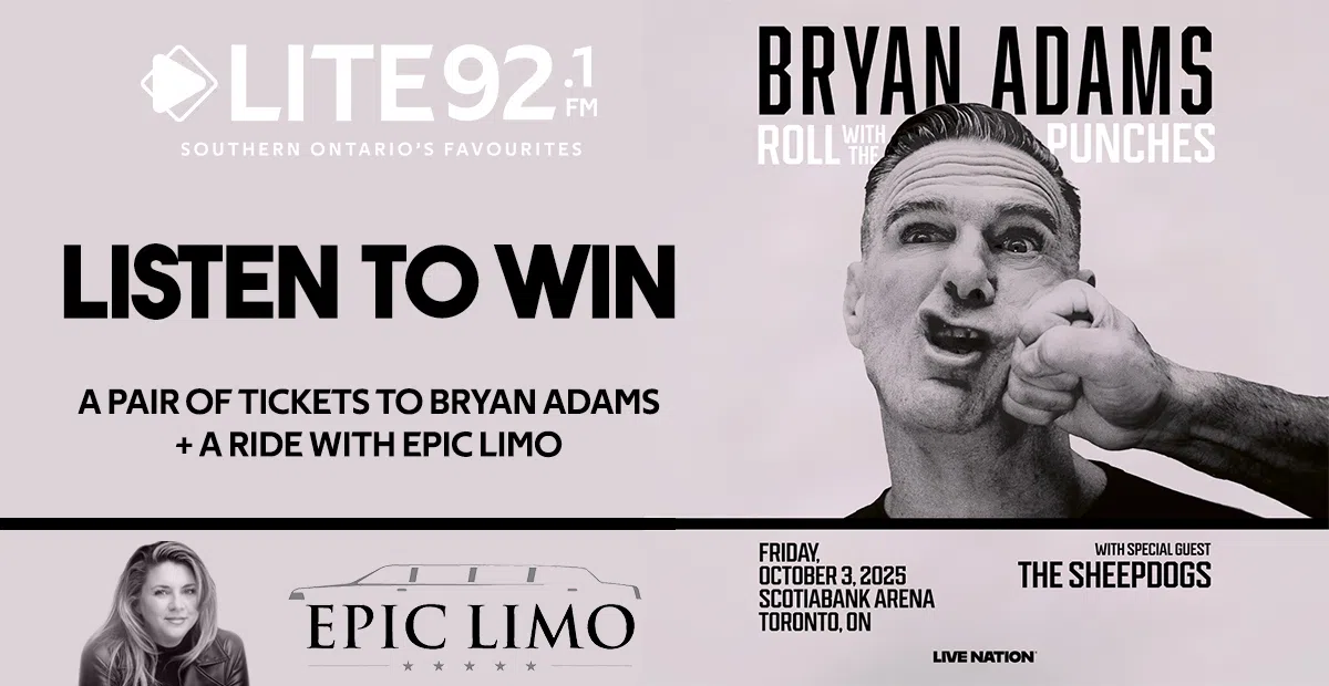 Feature: https://lite92.ca/win/listen-to-win-tickets-to-bryan-adams-a-ride-with-epic-limo/