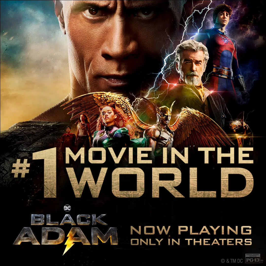 Videos] Black Adam is Number 1 For A Second Week In A Row At The Box Office