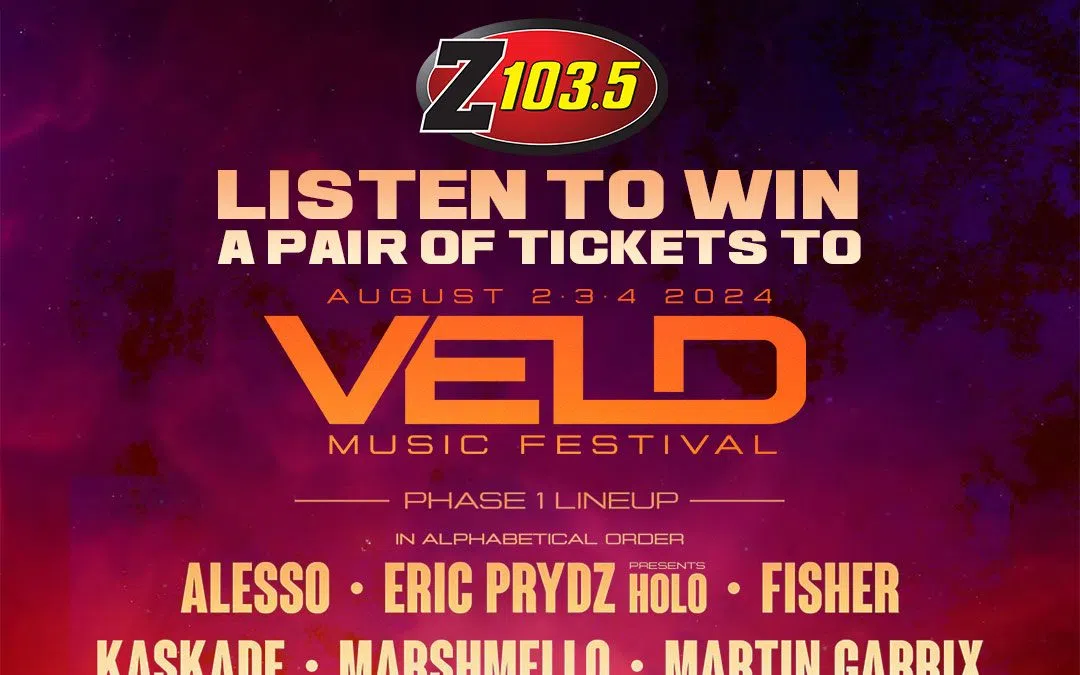 Win Weekend Passes to VELD Music Festival Z1035 All The Hits